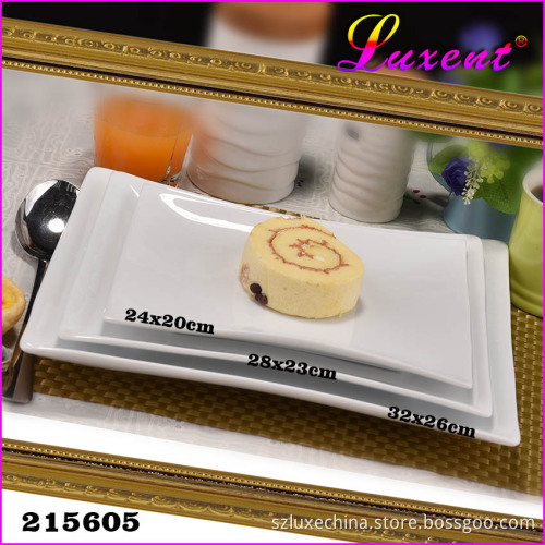 cheap ceramic white porcelain elegant dinner plate set, banquet plate, daily use porcelain plate